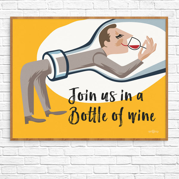 Join Us in a Bottle of Wine 11 x 14 Print
