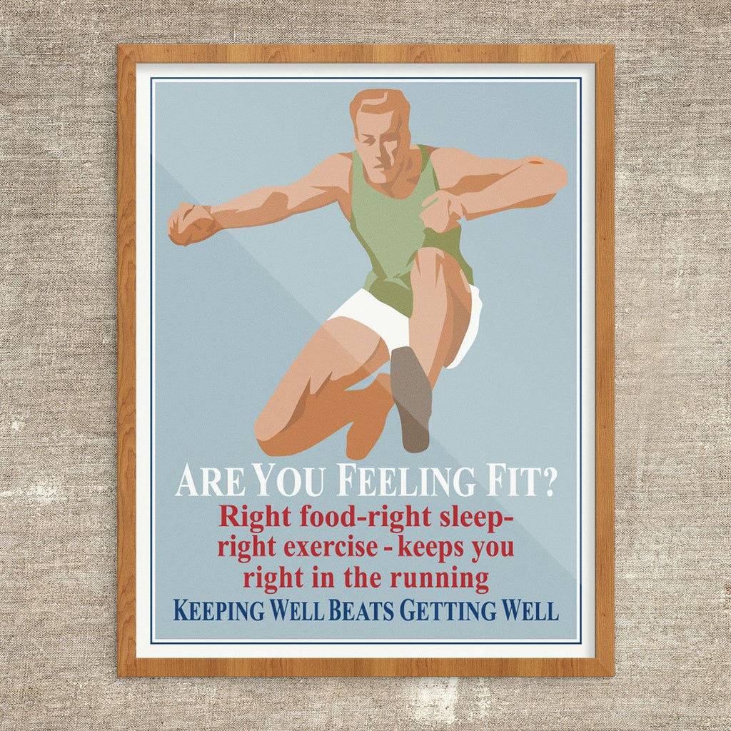 Are You Feeling Fit Mather & Co Motivational Workplace Print