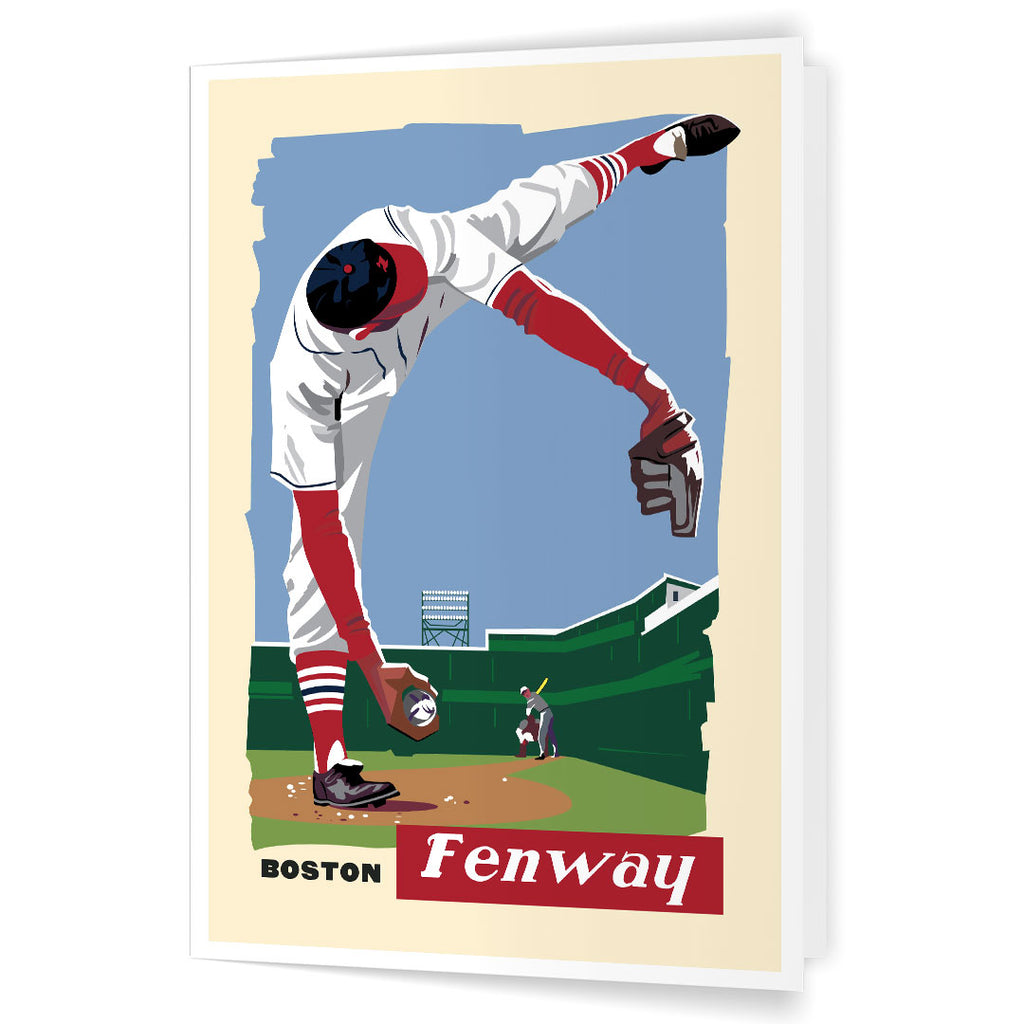 Boston Fenway Pitcher 5 x 7 Greeting Card
