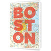Boston Map 5 x 7 Greeting Card