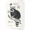 Vintage Raccoon Shooting Target 5 x 7 Greeting Card