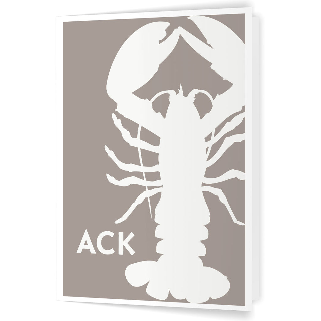 Nantucket ACK Lobster Silhouette 5 x 7 Greeting Card