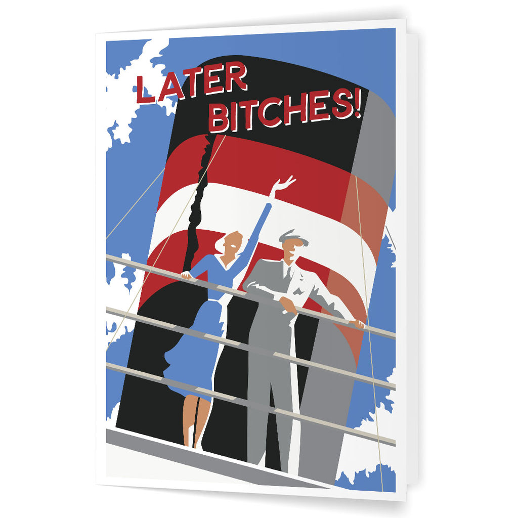Later Bitches Couple 5 x 7 Greeting Card