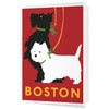 Boston Scotties Dogs 5 x 7 Greeting Card