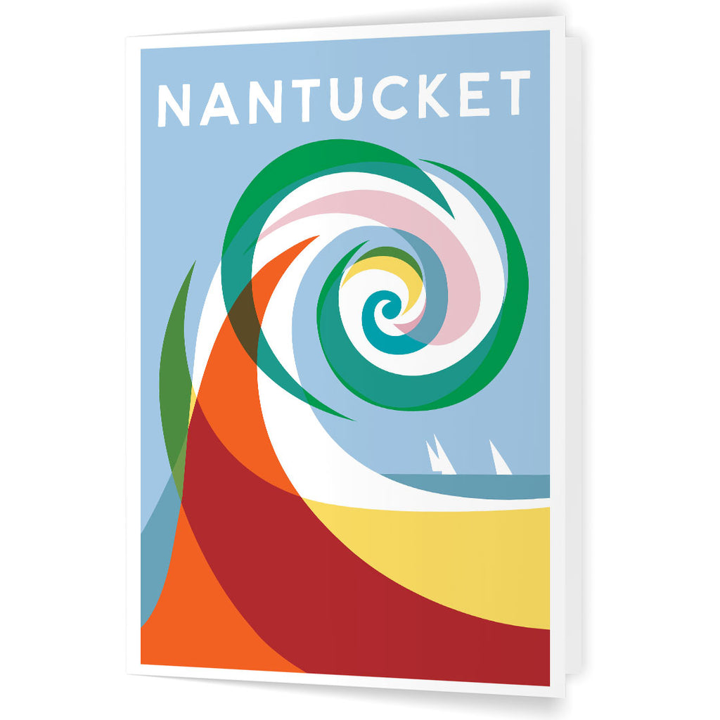 Nantucket Colorful Wave 5 x 7 Greeting Card