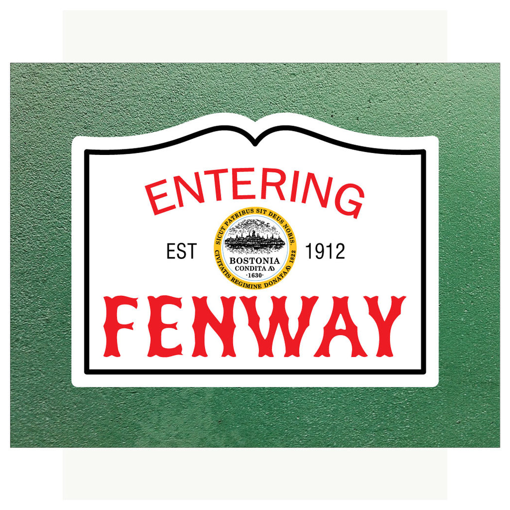 Entering Fenway Sign Magnet & Greeting Card