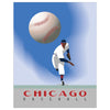 Chicago Baseball Pitcher Magnet & Greeting Card