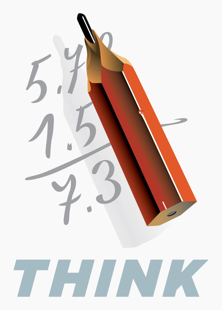 Think Pencil Calculations Magnet
