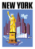 New York City Sights Print Magnet