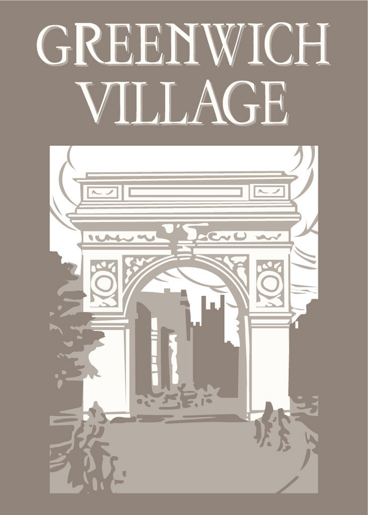 Greenwich Village Washington Square Print Magnet