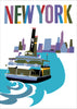 New York Staten Island Ferry Poster Magnet