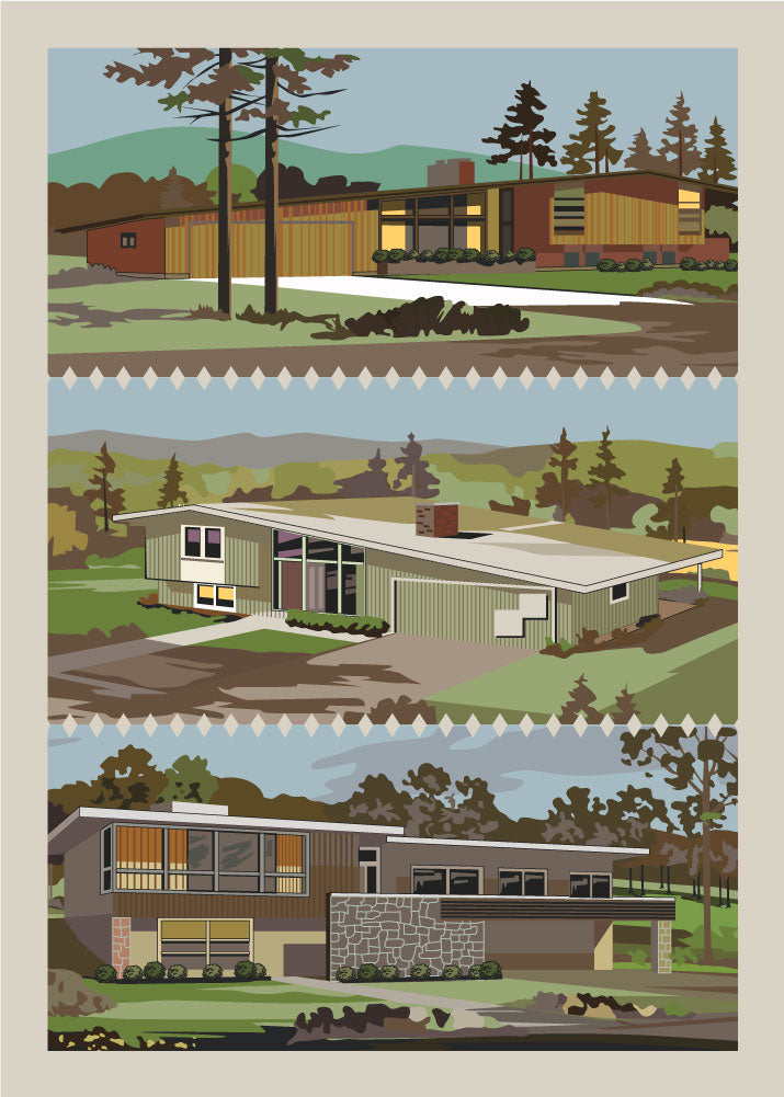 Mid Century Modern Homes Magnet