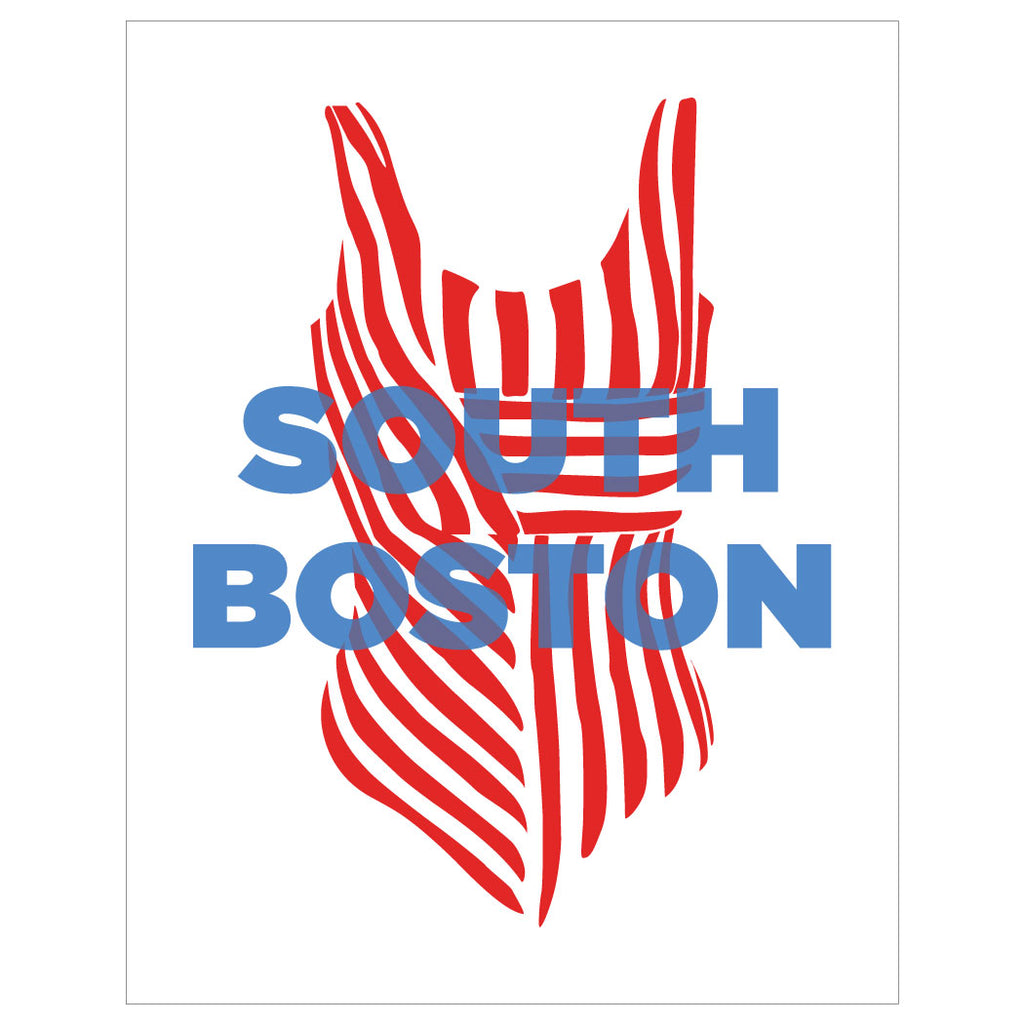 South Boston Bathing Suit Magnet & Greeting Card