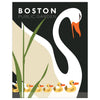 Boston Public Garden Swan & Ducklings Magnet & Greeting Card
