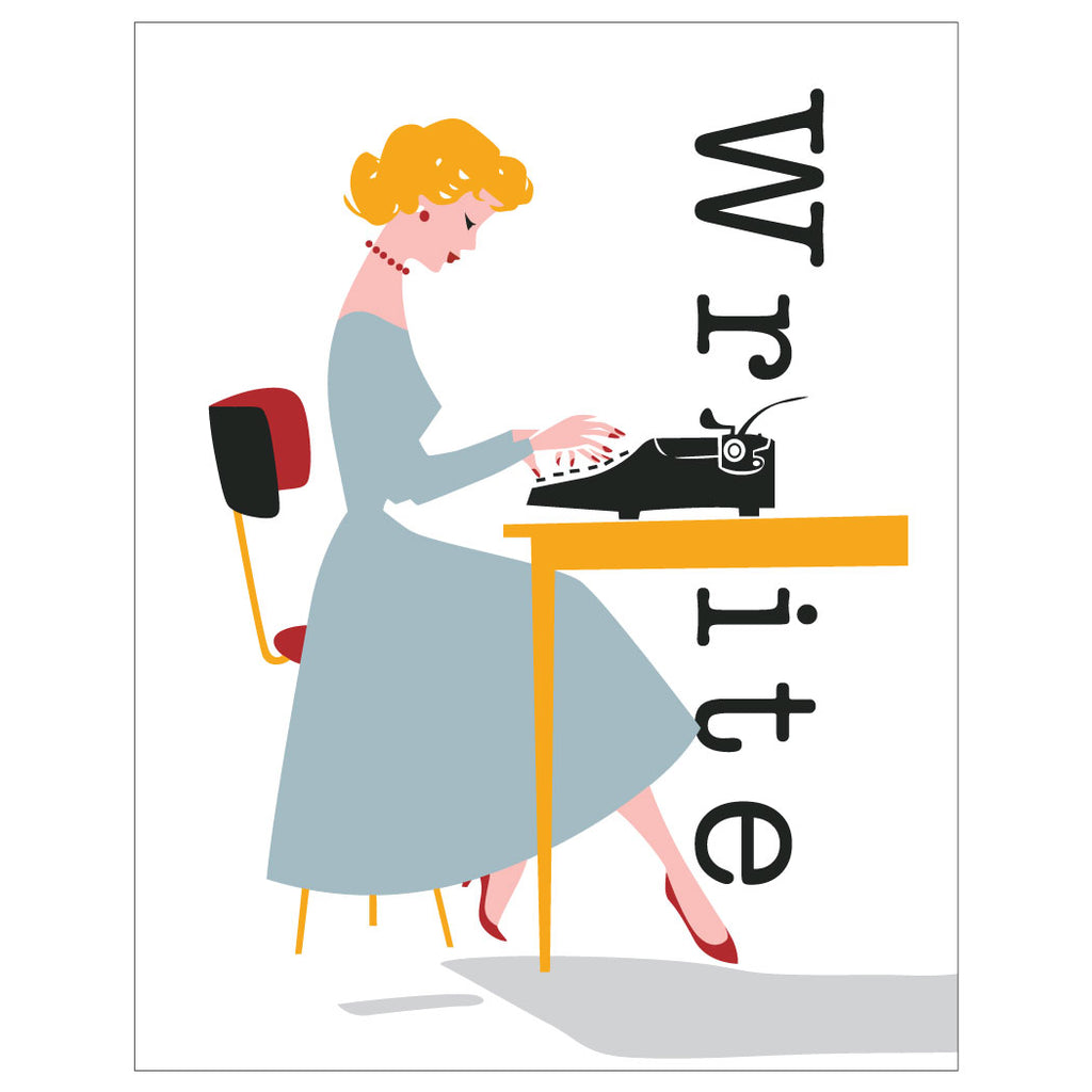 Write Typist Magnet & Greeting Card