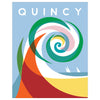 Quincy Colorful Wave Magnet & Greeting card