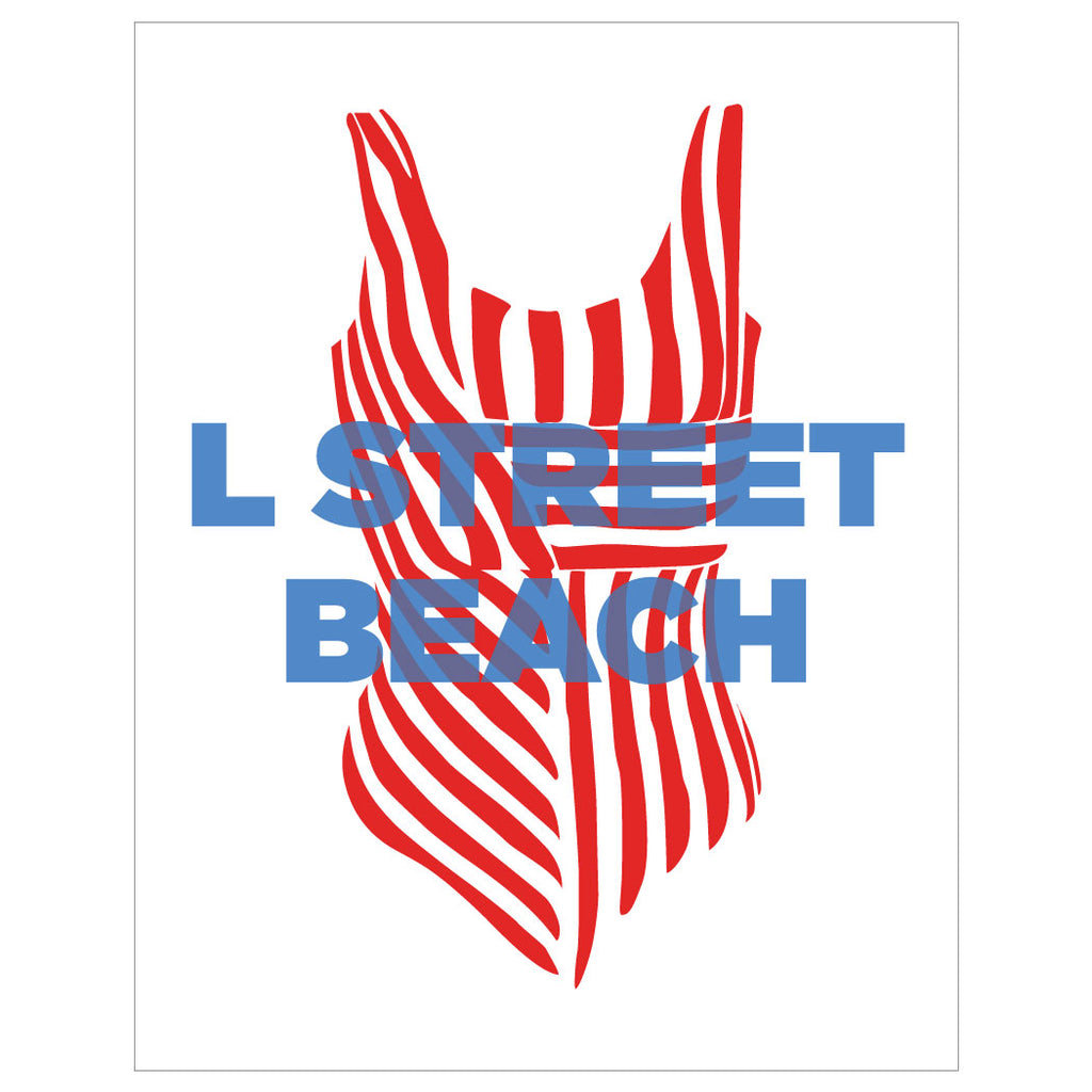L Street Bathing Suit Magnet & Greeting Card