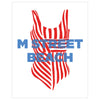 M Street Beach Bathing Suit Magnet & Greeting Card