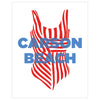 Carson Beach Bathing Suit Magnet & Greeting Card