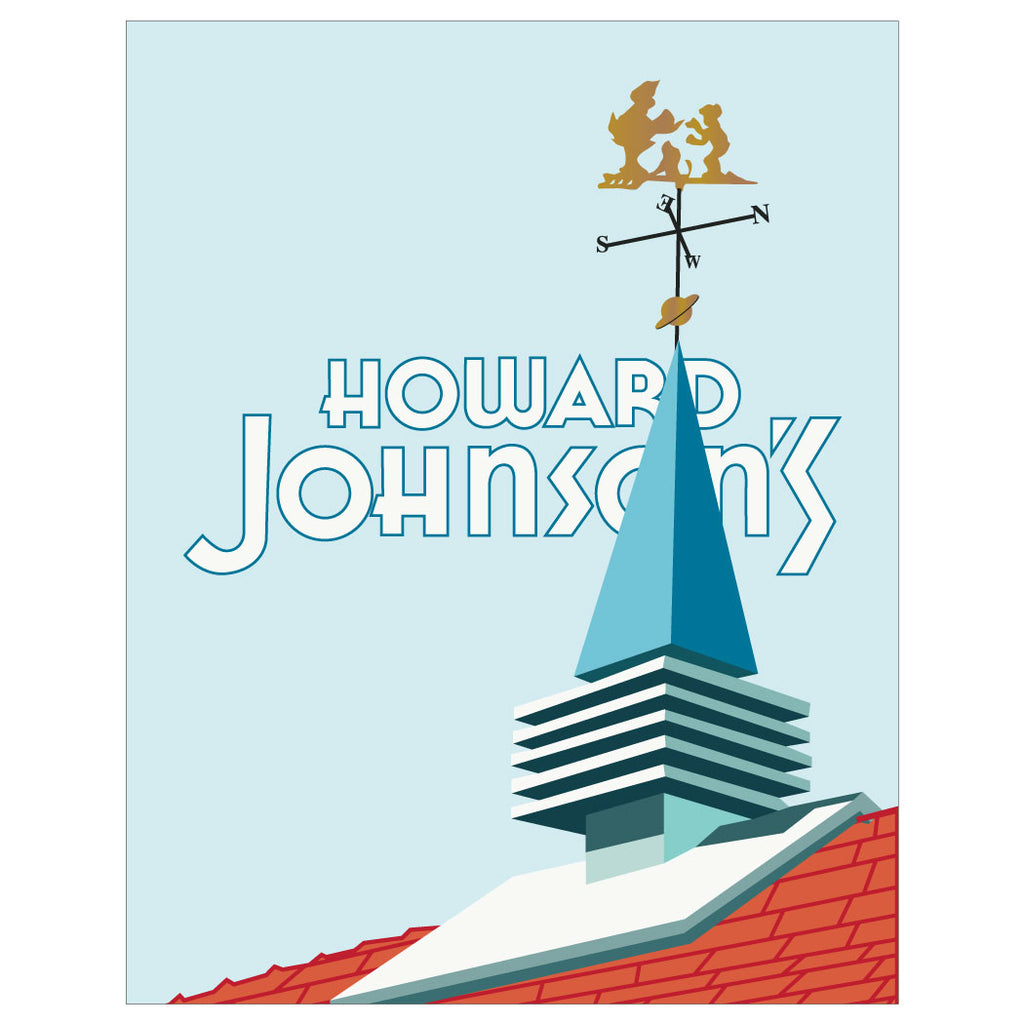 Howard Johnson's Roofline magnet & greeting card