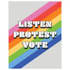 Listen, Protest, Vote Magnet & Greeting Card