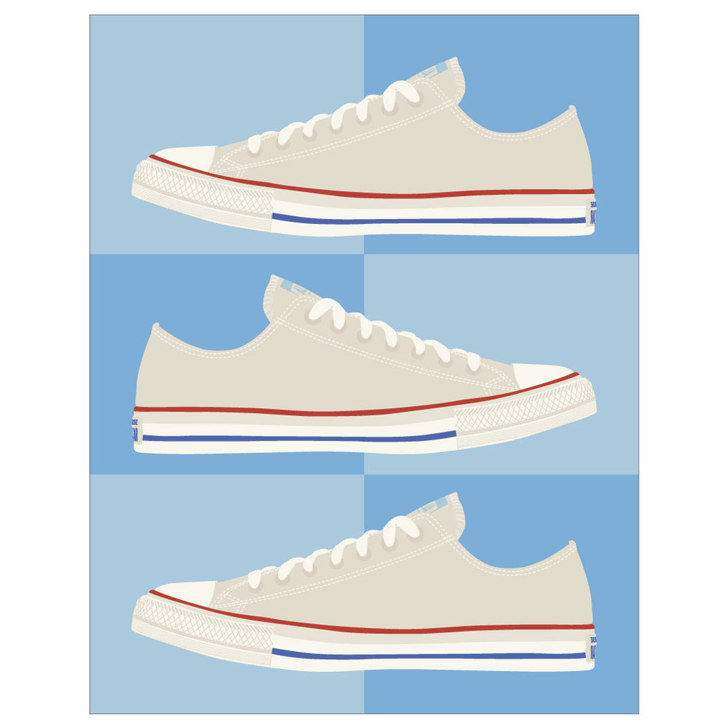 Chuck Taylor All Stars Red, White & Blues  Magnet & Greeting card