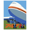 Boeing 747 B Jumbo Jet Magnet & Greeting Card