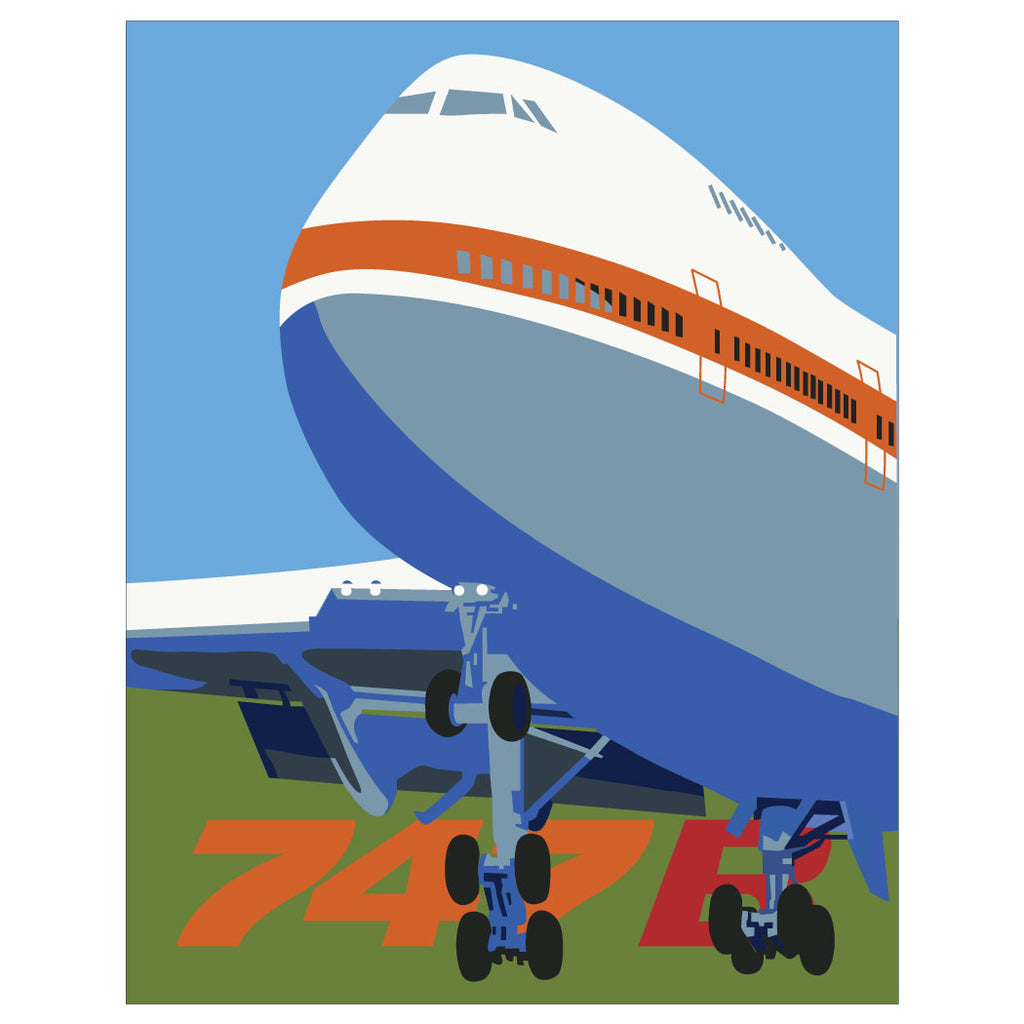 Boeing 747 B Jumbo Jet Magnet & Greeting Card