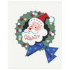 Cheerio Santa & Wreath Christmas Card & Magnet