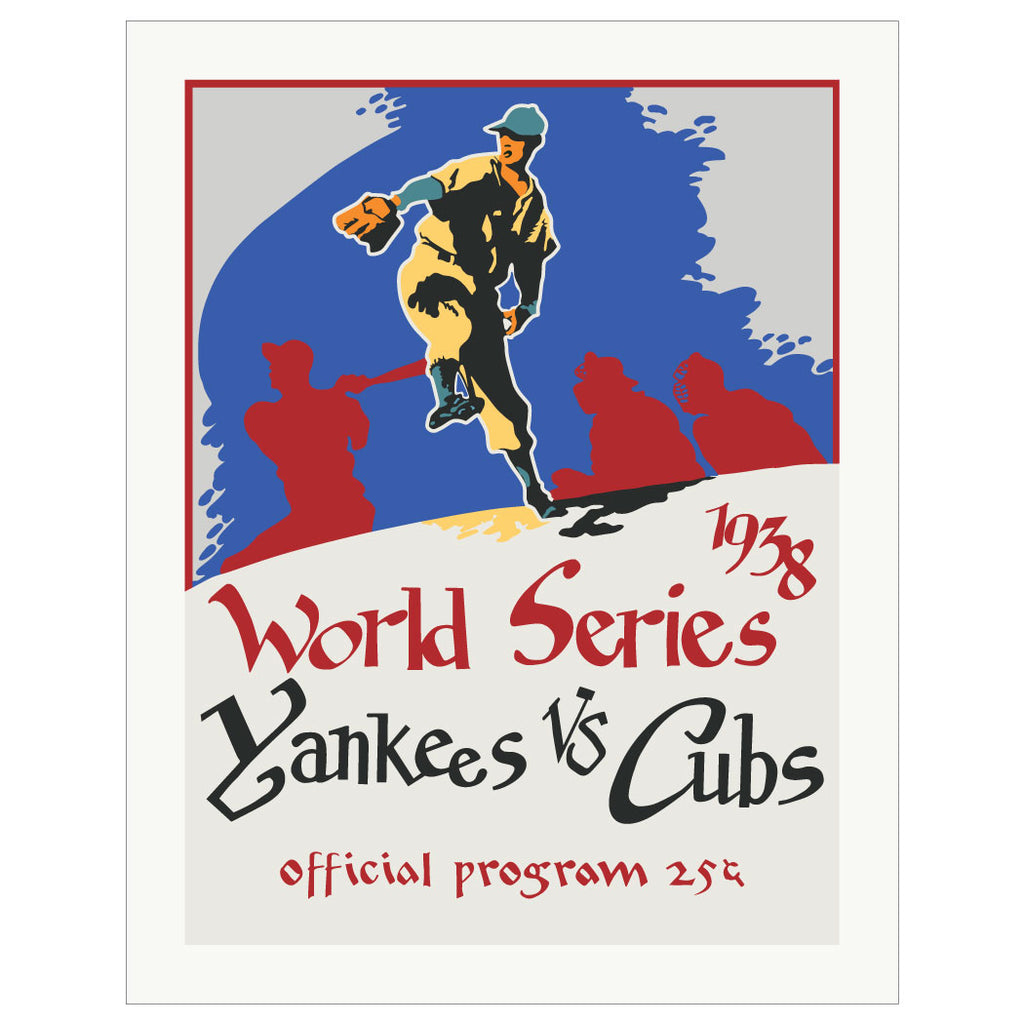 Yankee's Vs Cubs 1938 World Series Program Cover Magnet & Greeting Card