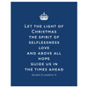 Queen Elizabeth II Let the Light of Christmas Speech Magnet & Greeting Card