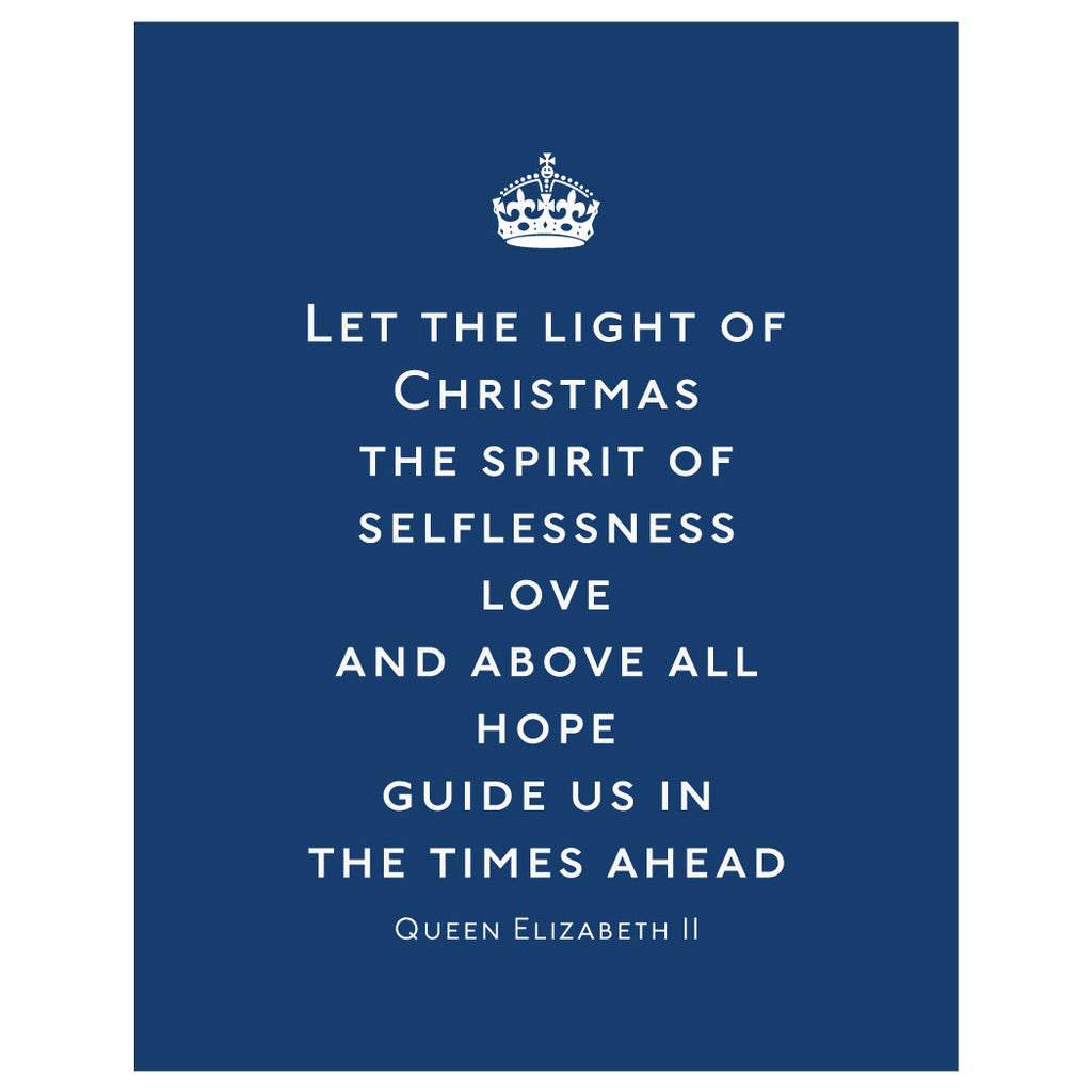 Queen Elizabeth II Let the Light of Christmas Speech Magnet & Greeting Card