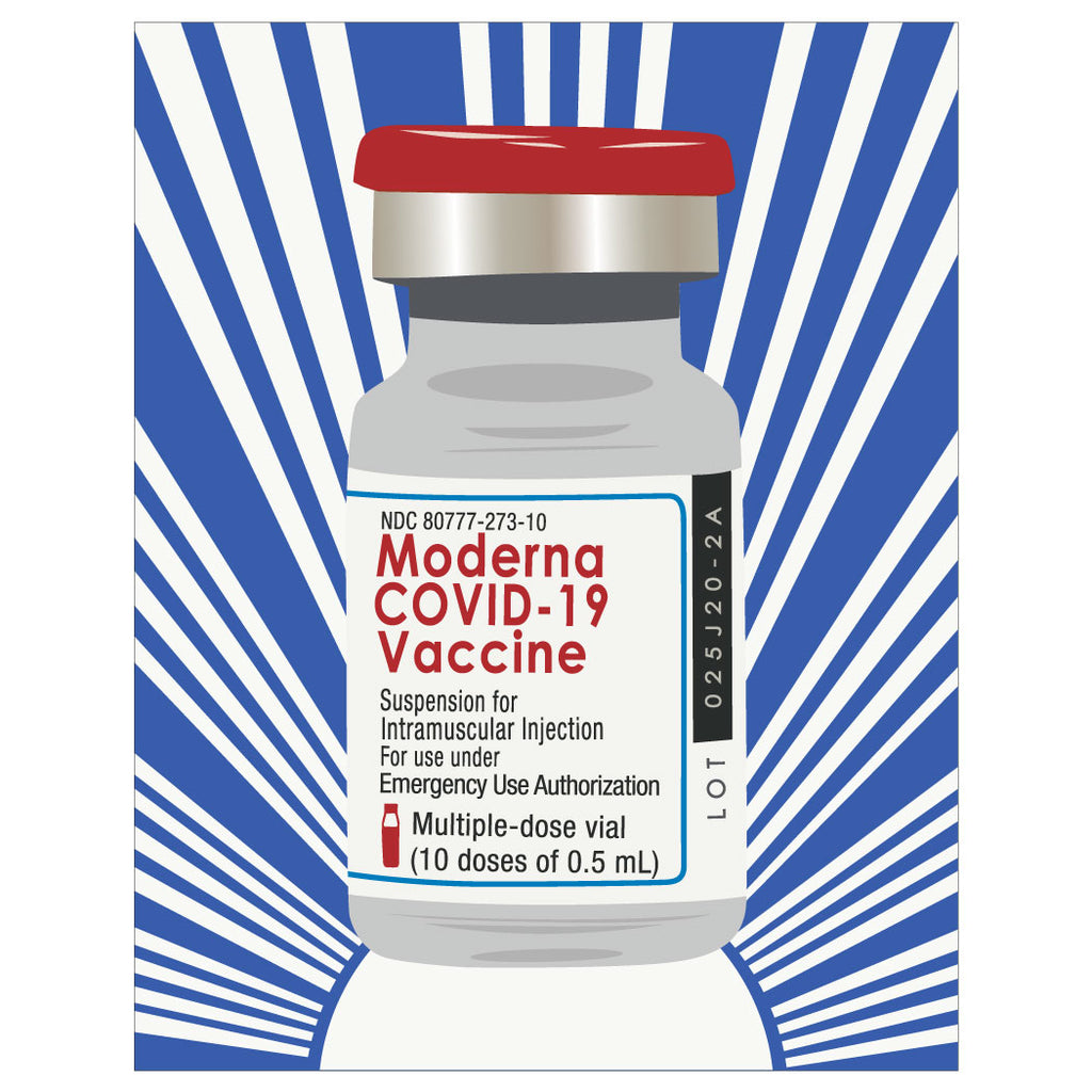 Moderna Vaccine on the Horizon Magnet & Greeting Card