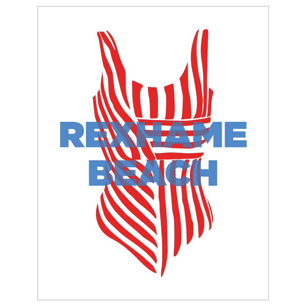 Rexhame Beach, Marshfield Bathing Suit Magnet & Greeting Card