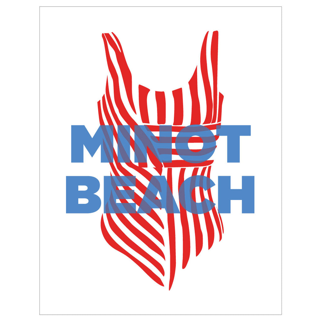 Minot Beach Scituate Magnet & Greeting Card