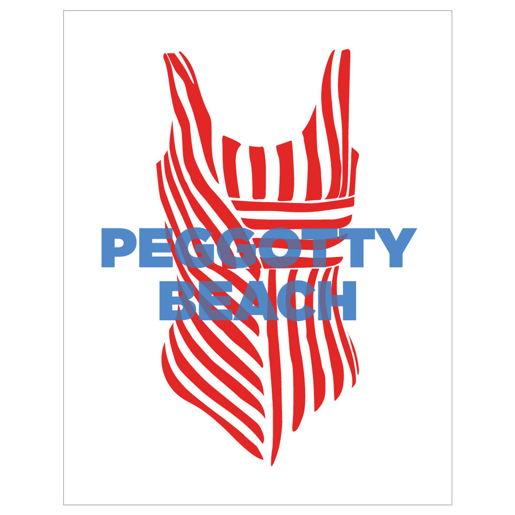 Peggotty Beach, Scituate, Massachusetts Bathing Suit Magnet & Greeting Card