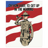 How I Hate To Get Up In The Morning Magnet & Greeting Card