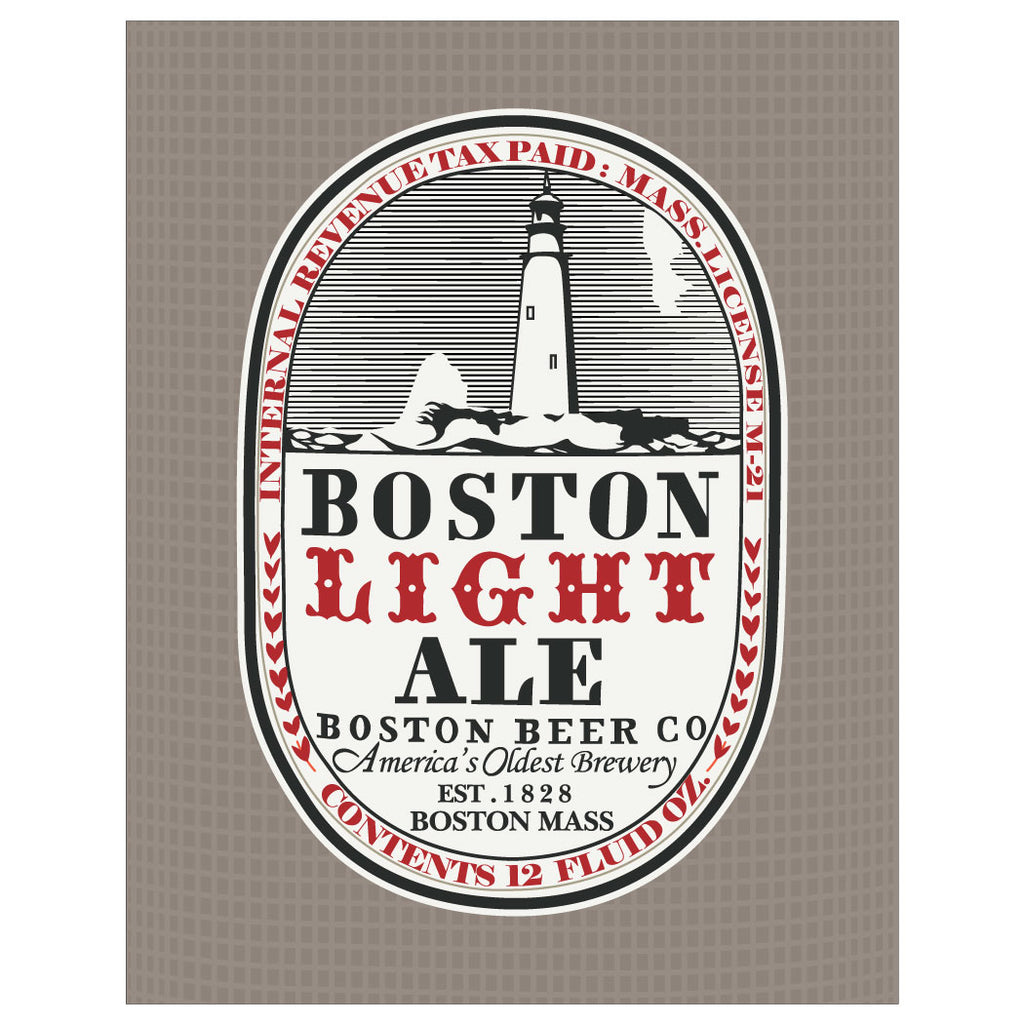 Boston Light Ale, Boston Beer Co Label Magnet & Greeting Card
