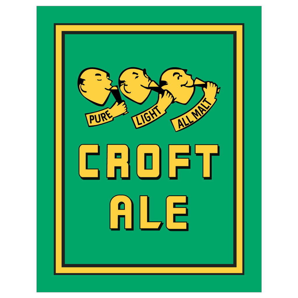 Croft Ale Lemon Heads Magnet & Greeting Card