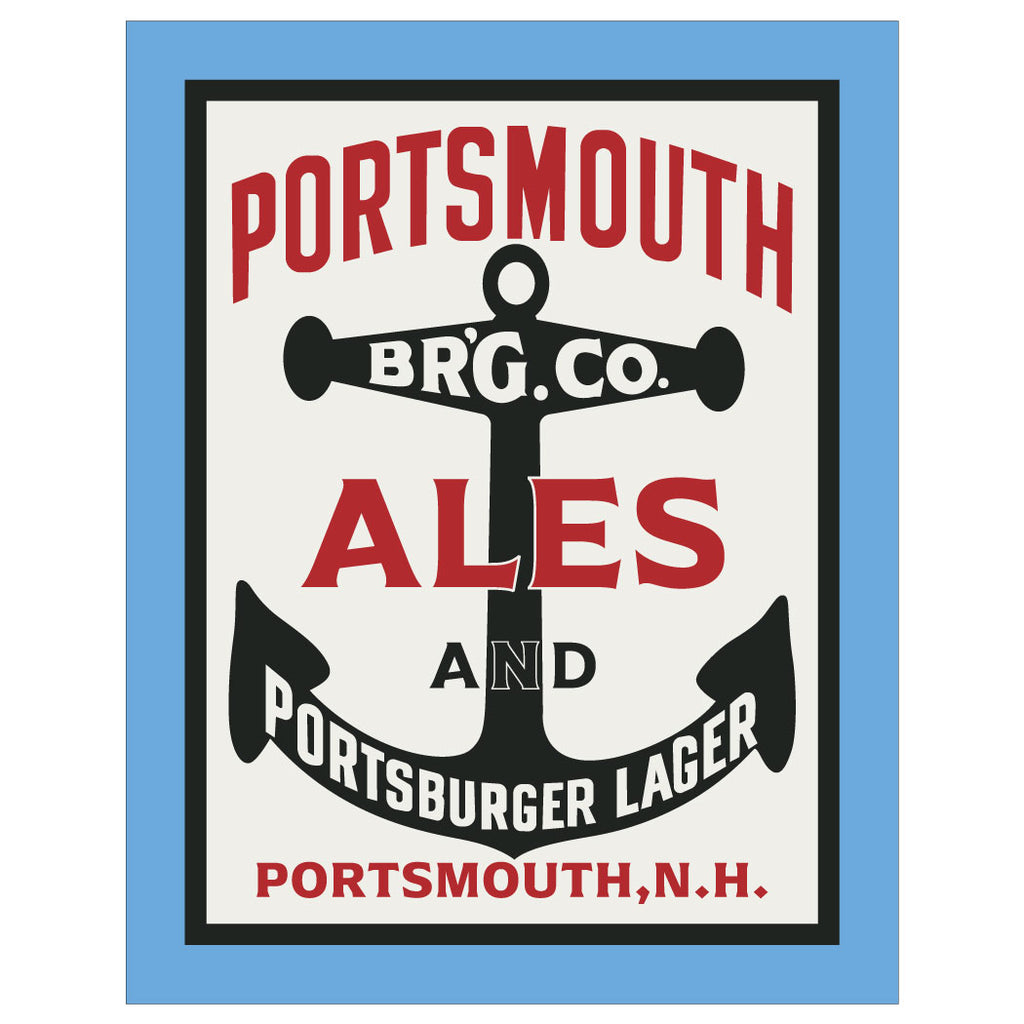 Portsmouth Brewing Company Ales & Portsburger Larger Magnet & Greeting Card