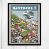 Nantucket Village Vintage Travel Poster Print