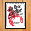 Live Maine Lobsters Retro 11 x 14 Print