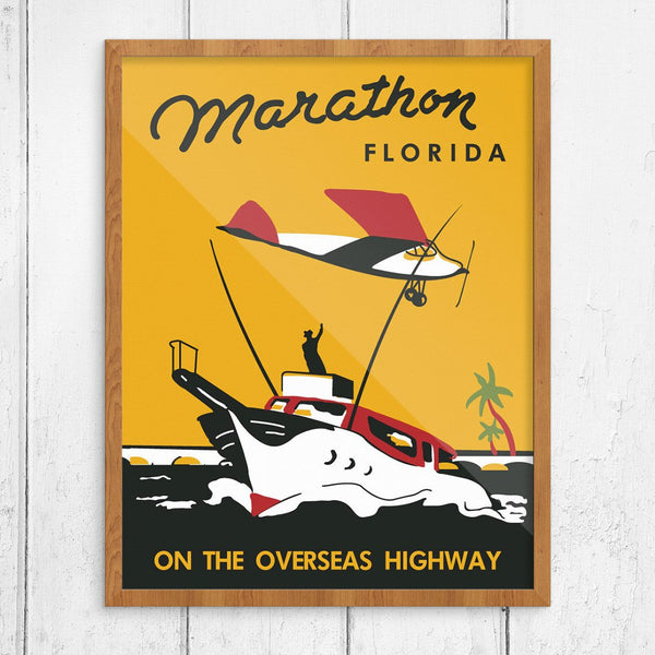 Marathon, FL, on the Overseas Highway Vintage Print