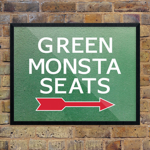 Green Monsta Seats 11 x 14 Print