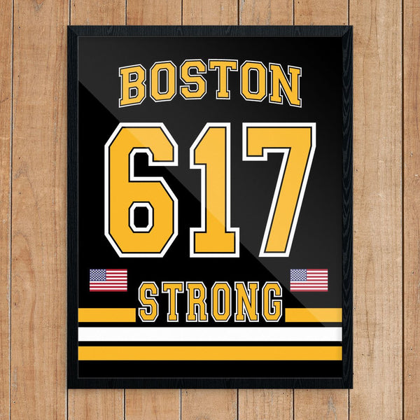 Boston 617 Strong Bruins Style Print