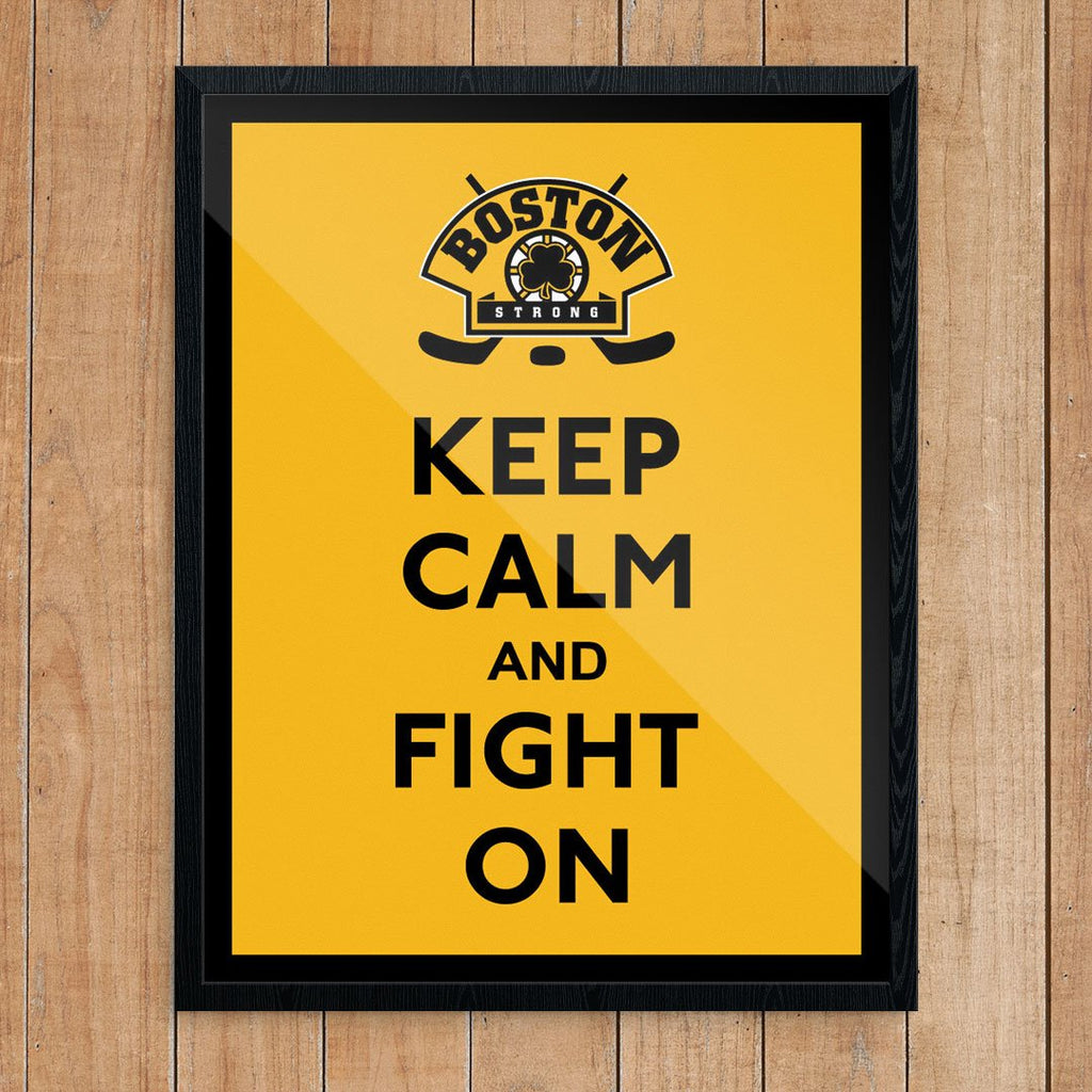 Boston Hockey Keep Calm & Fight On Print