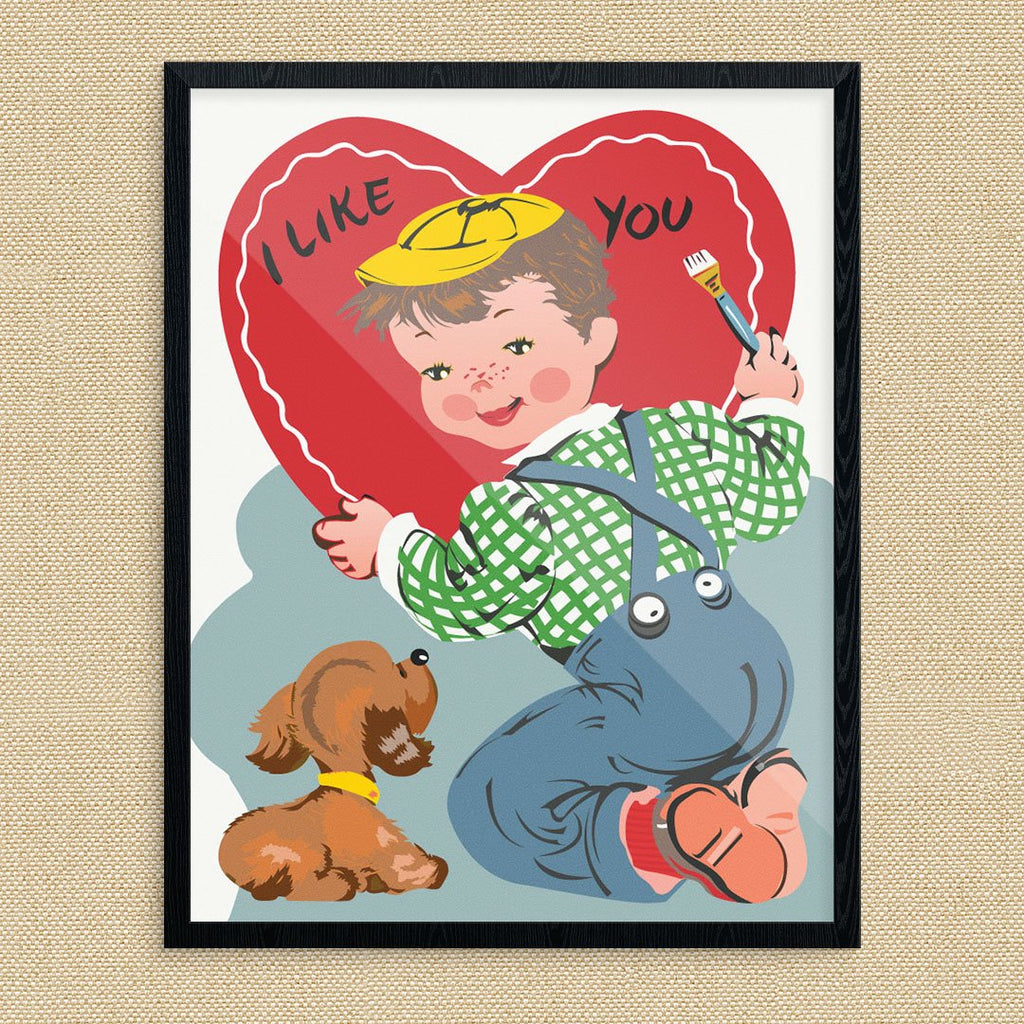 I Like You Valentine Print