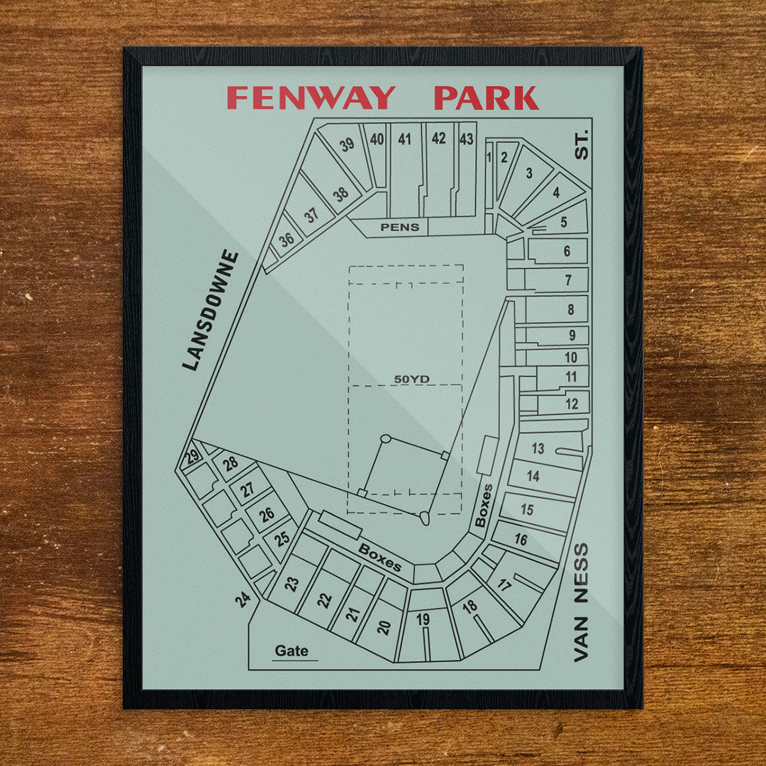 Fenway Park Architectural Layout Print