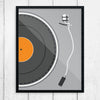 Grey LP Turntable Print