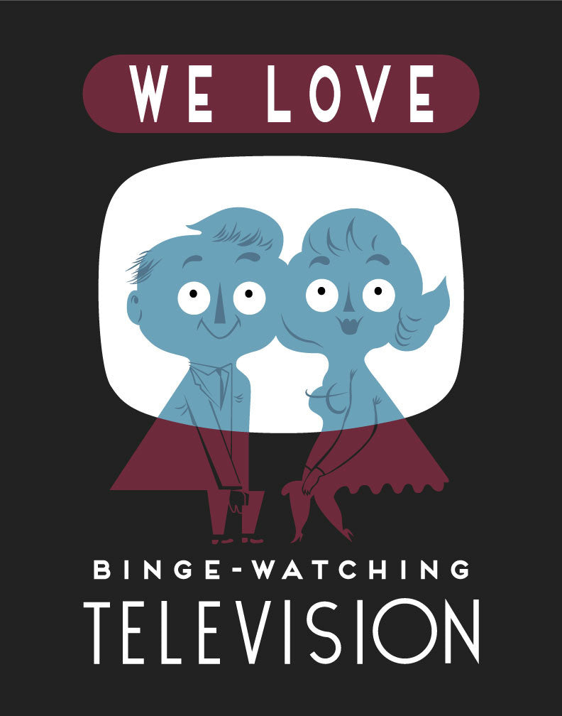 We Love Binge Watching TV Magnet